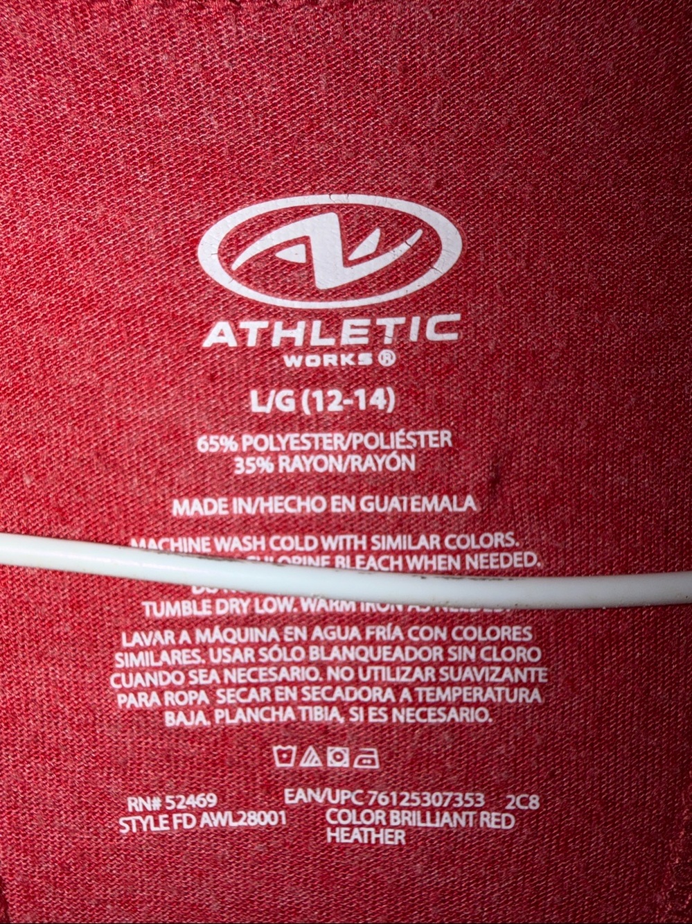 Athletic Works Red Racerback Tank Top - Picture 4 of 4